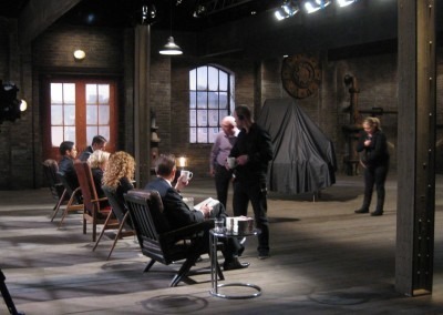 eye-catching design - production set design for Dragons' Den